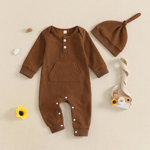 Solid Pocket Onesie & Hat