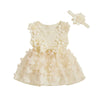 Sleeveless Ribbed Butterfly Flower Dress