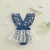 Denim Lace Daisy Dress & Headband