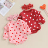 Heart Ruffle Onesie & Bow