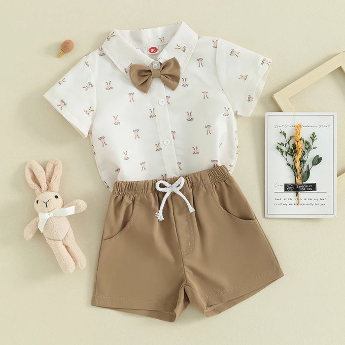 Easter Bunny Bow Tie Shirt & Shorts