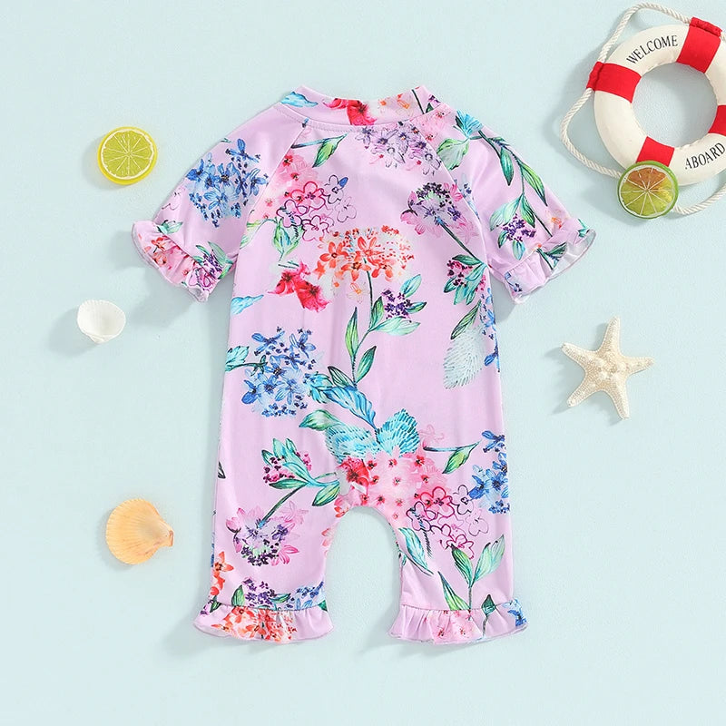 Ruffle Floral Sadie Swimsuit for Baby & Toddler Girls – Bitsy Bug Boutique