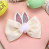 2 Pack Glitter Bunny Bow Clips