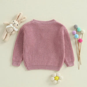 Embroidery Knit Easter Sweater