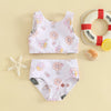 Reversible Seashell Floral Swimsuit