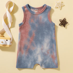 Sleeveless Tie Dye Summer Romper