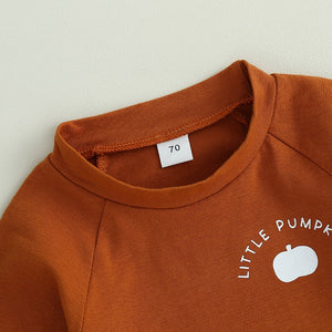 Little Pumpkin Striped Fall Outfit