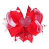 Heart Ribbon Bow Hair Clip