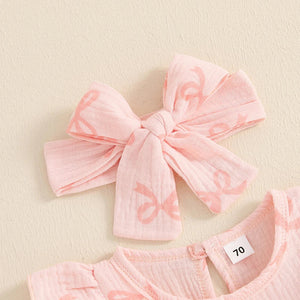 Ruffled Ribbon Romper & Bow