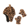 Plush Leopard Hat & Gloves