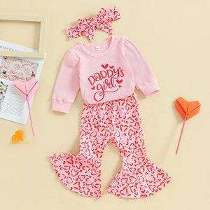 Daddy's Girl Leopard Heart Outfit