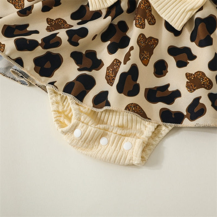 Lace Leopard Bow Dress & Headband