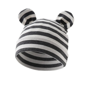 Striped Ear Beanie Hat
