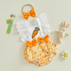 Lace Carrot Easter Romper & Headband