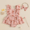 Ruffled Teddy Bear Dress & Headband