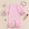 Bunny Carrots Ruffled Romper