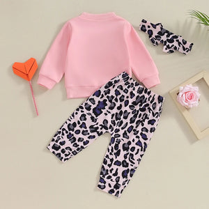 Pink Daddy's Girl Leopard Print Outfit