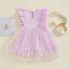 Purple Ruffle Spring Bunny Dress