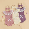 Ribbed Lyra Lace Collar Outfit & Headband