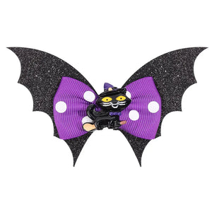 Sparkly Halloween Bow Clip