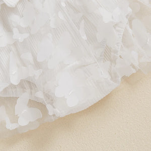 Sleeveless Ribbed Butterfly Flower Dress