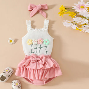Summer Blossom Skirt Outfit & Bow