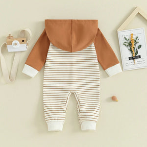 Hoodie Striped Romper