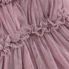 Solid Skyla Mesh Ruffle Dress