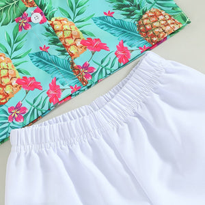 Tropical Button Shirt & Shorts