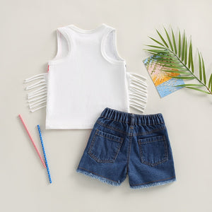 4th of July Tassel Tank Top & Shorts