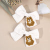 2 Pack Teddy Bear Bow Clips