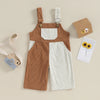 Patch Color Overalls Romper