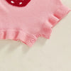 Knit Strawberry Ruffle Onesie