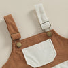 Patch Color Overalls Romper