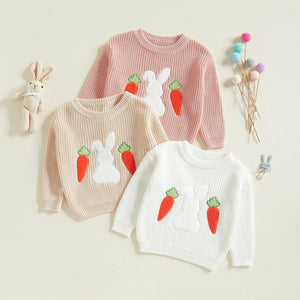 Knitted Bunny Carrot Sweater