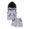 Solid Hoodie Top & Shorts