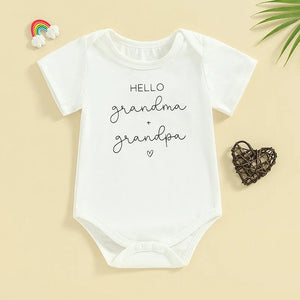 Hello Grandma + Grandpa Onesie