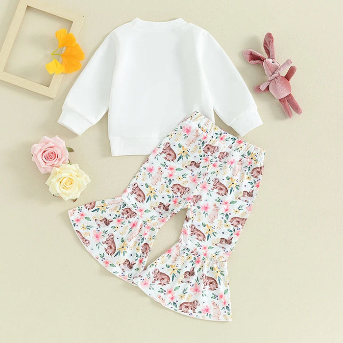 Floral Bunny Flare Pants Outfit