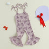 Shoulder Tie Bell Bottom Bow Romper