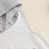 Gray Two Tone Sleeveless Hoodie Outfit
