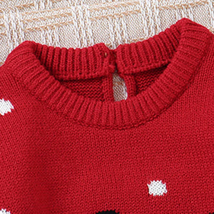 Knitted Reindeer Romper & Hat