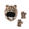 Plush Leopard Hat & Gloves