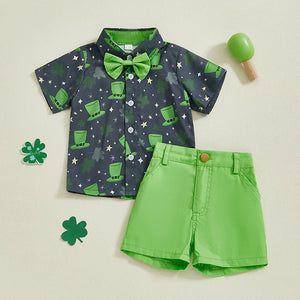 Lucky Leprechaun Hats Bow Tie Outfit