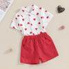 Collared Heart Shirt & Shorts