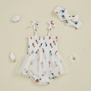 USA Ice Pop Skirt Romper & Bow