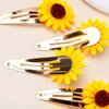 6 Pack Sunflower Hair Clips