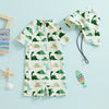 Short Sleeve Animal Life Swimsuit & Hat