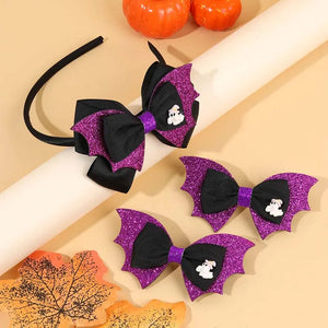 3 Pack Halloween Headband & Bows