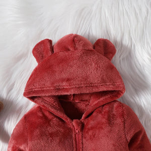 Plush Hooded Winter Bear Jogger Set