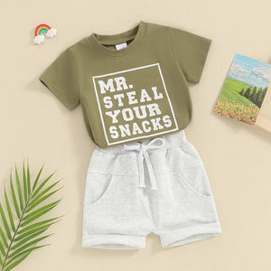 Mr. Steal Your Snacks T-shirt & Shorts